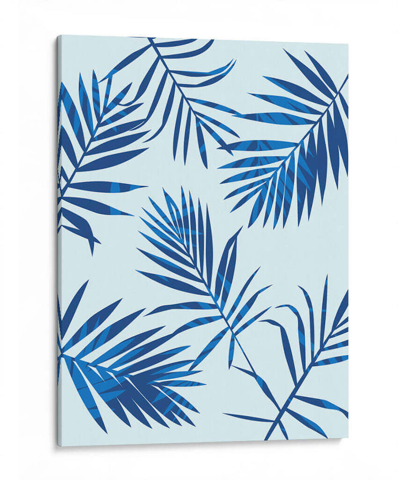 Blue Palm Leaves 2 - David Aste | Cuadro decorativo de Canvas Lab