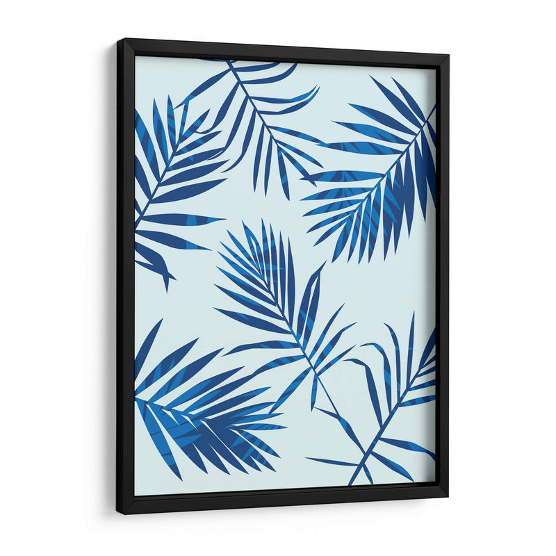 Blue Palm Leaves 2 | Cuadro decorativo de Canvas Lab