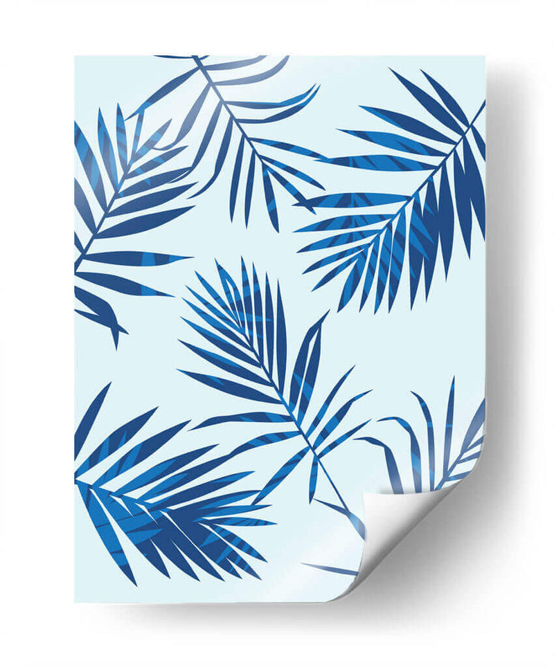 Blue Palm Leaves 2 - David Aste | Cuadro decorativo de Canvas Lab
