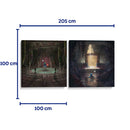 Templos de sombra y agua - Set de 2 - Cuadro decorativo | Canvas Lab