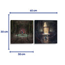 Templos de sombra y agua - Set de 2 - Cuadro decorativo | Canvas Lab