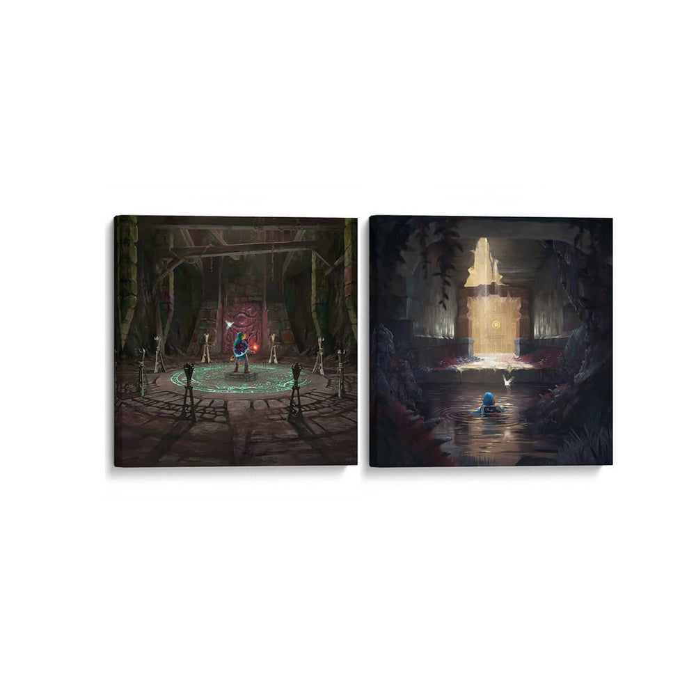 Templos de sombra y agua - Set de 2 - Cuadro decorativo | Canvas Lab