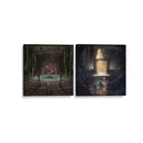 Templos de sombra y agua - Set de 2 - Cuadro decorativo | Canvas Lab