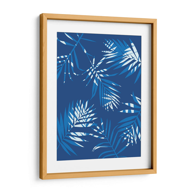 Blue Palm Leaves 1 - David Aste | Cuadro decorativo de Canvas Lab