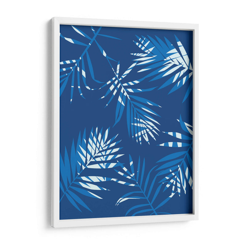 Blue Palm Leaves 1 - David Aste | Cuadro decorativo de Canvas Lab