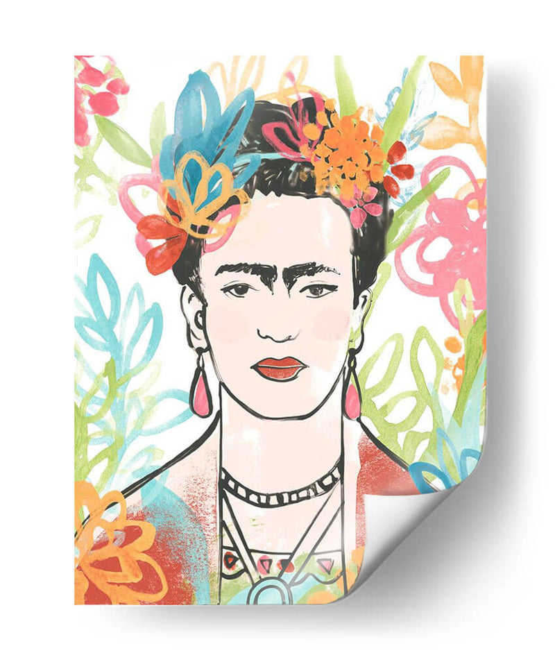Retrato De Frida Ii - June Erica Vess | Cuadro decorativo de Canvas Lab