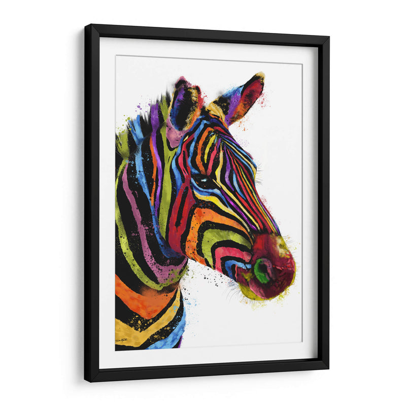 Cebra Colorida - Hue Art | Cuadro decorativo de Canvas Lab