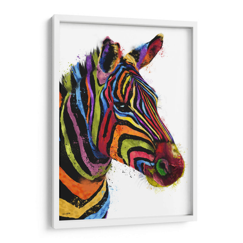 Cebra Colorida - Hue Art | Cuadro decorativo de Canvas Lab