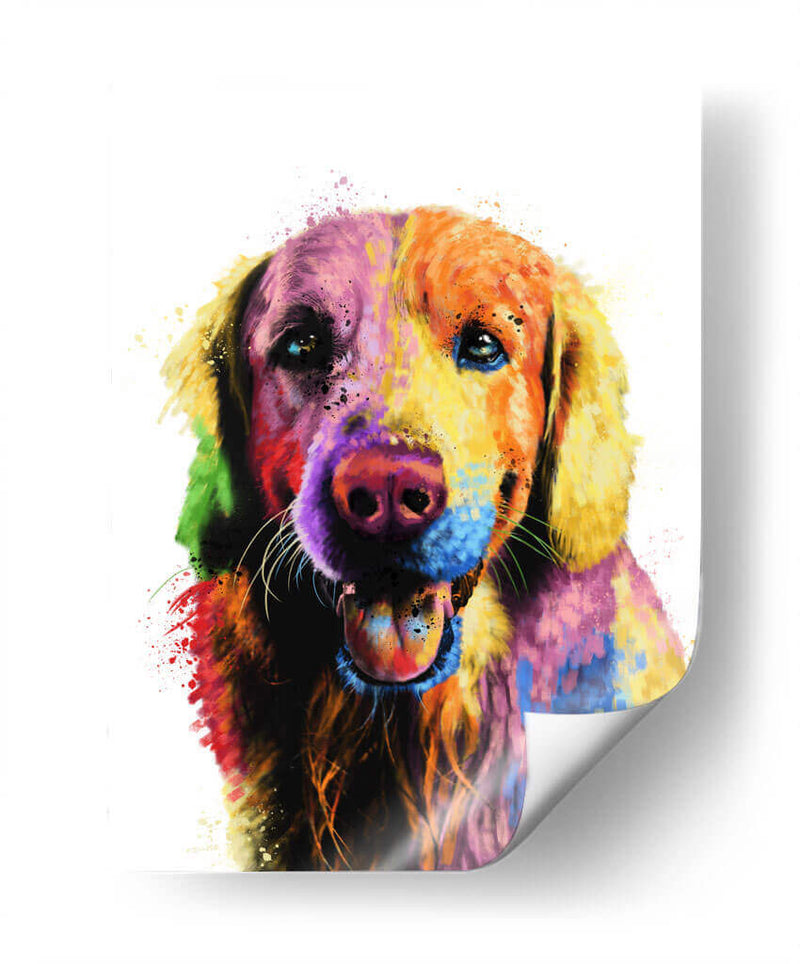 Labrador colorido - Hue Art | Cuadro decorativo de Canvas Lab