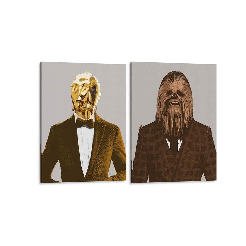 Guerras en traje - Set de 2 - David Aste - Cuadro decorativo | Canvas Lab