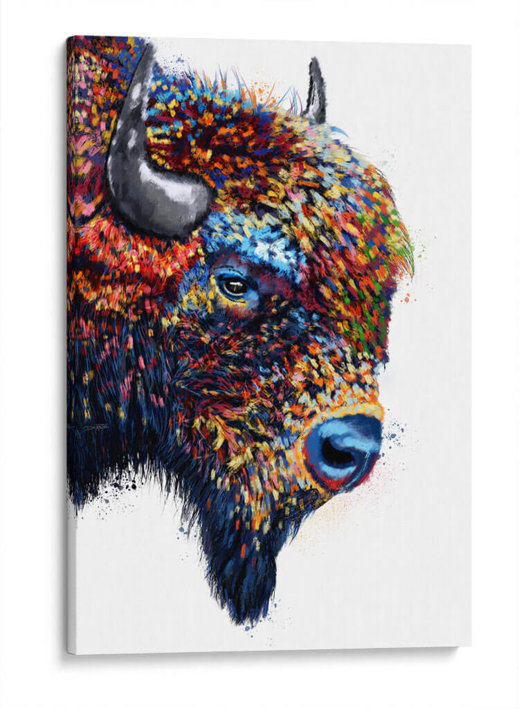 Bisonte Colorido - Hue Art | Cuadro decorativo de Canvas Lab