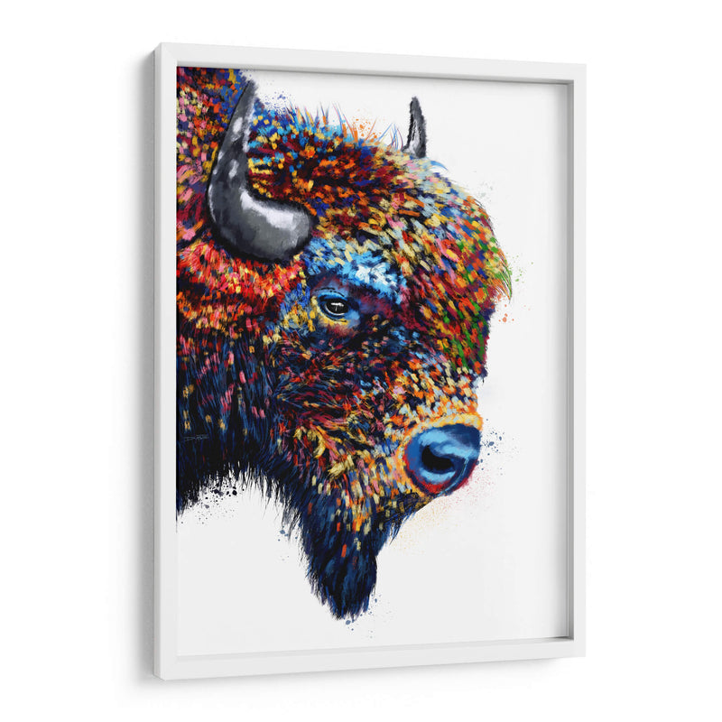 Bisonte Colorido - Hue Art | Cuadro decorativo de Canvas Lab