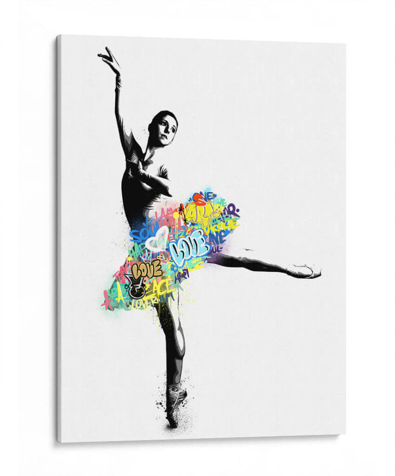 Bailarina de Ballet Graffiti - David Aste | Cuadro decorativo de Canvas Lab