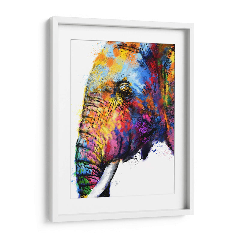 Lado de Elefante Colorido - Hue Art | Cuadro decorativo de Canvas Lab