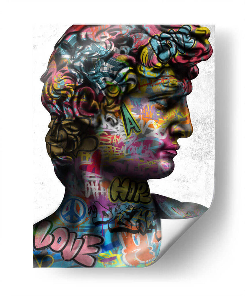 El David Graffiti - David Aste | Cuadro decorativo de Canvas Lab