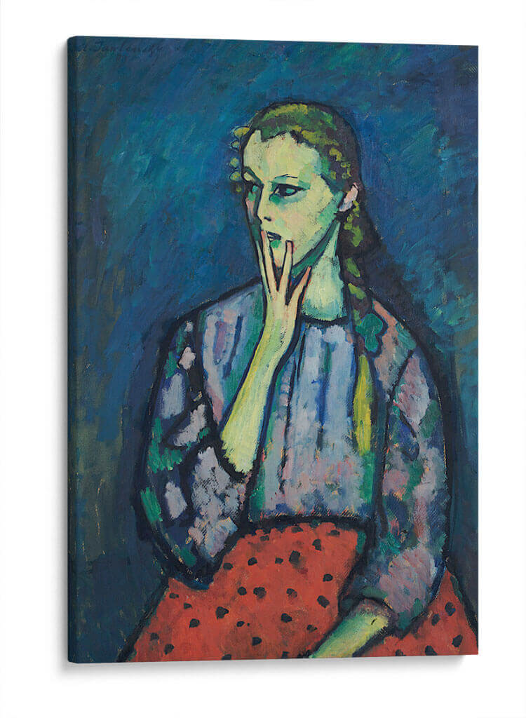 Retrato de una chica - Alexej von Jawlensky | Cuadro decorativo de Canvas Lab