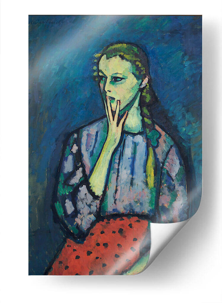 Retrato de una chica - Alexej von Jawlensky | Cuadro decorativo de Canvas Lab