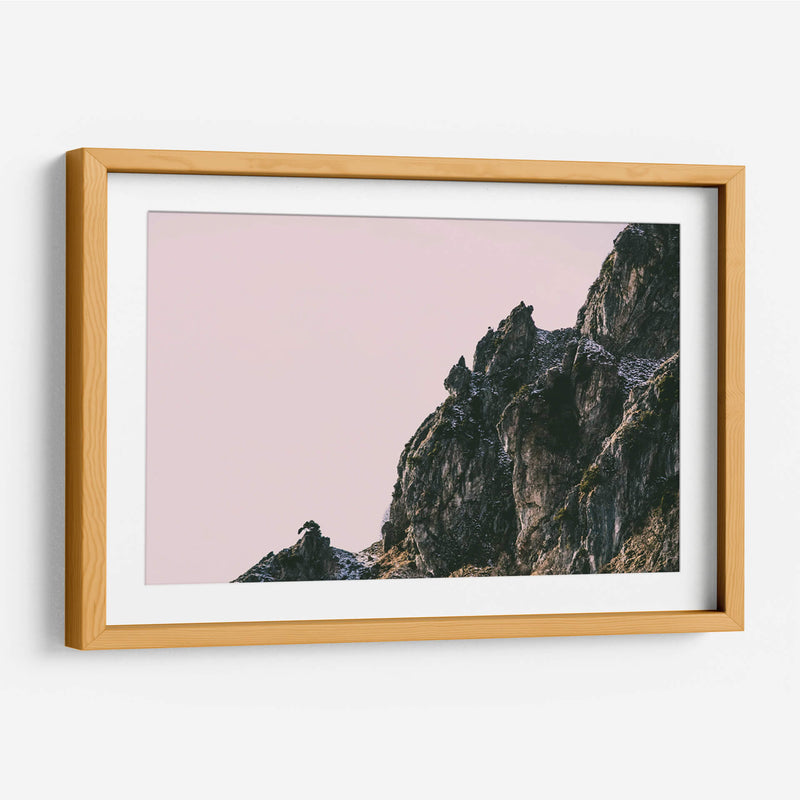 Rocas y cielo rosado | Cuadro decorativo de Canvas Lab