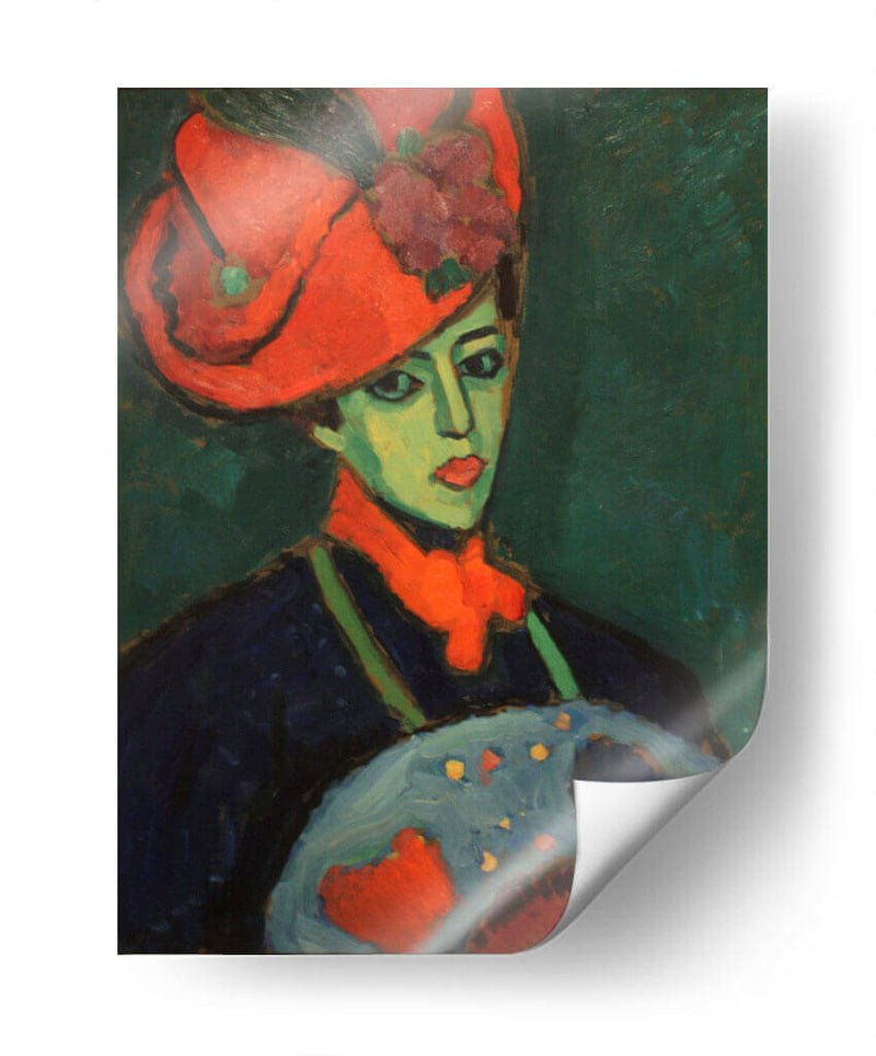 Schokko con sombrero rojo - Alexej von Jawlensky | Cuadro decorativo de Canvas Lab