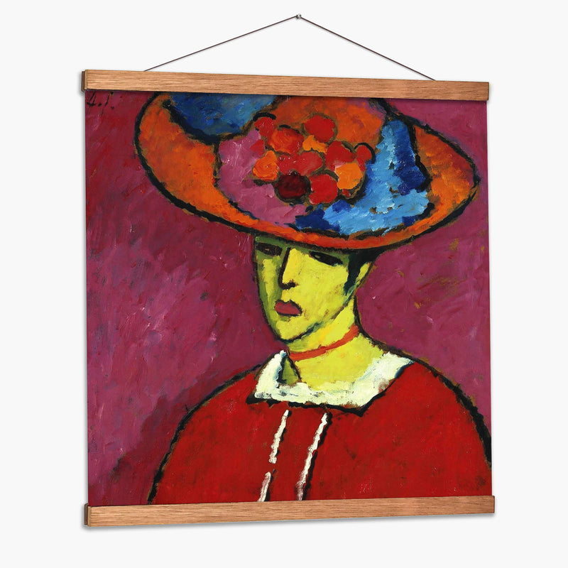 Schokko con sombrero de ala ancha - Alexej von Jawlensky | Cuadro decorativo de Canvas Lab