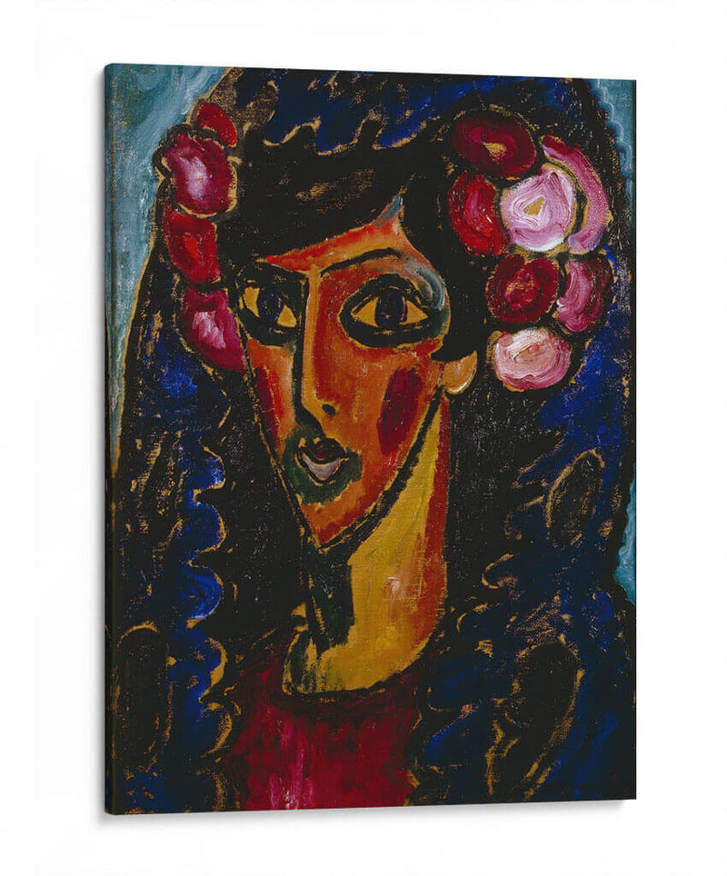 La Mantilla Azul - Alexej von Jawlensky | Cuadro decorativo de Canvas Lab