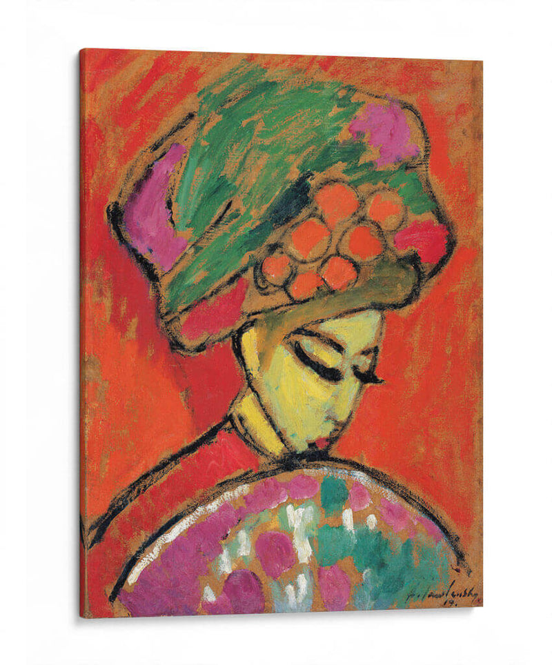 Chica con sombrero de flores - Alexej von Jawlensky | Cuadro decorativo de Canvas Lab