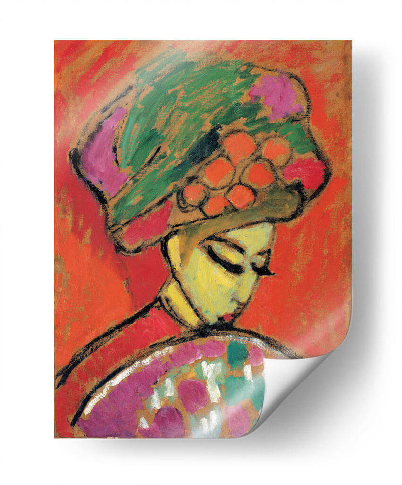 Chica con sombrero de flores - Alexej von Jawlensky | Cuadro decorativo de Canvas Lab