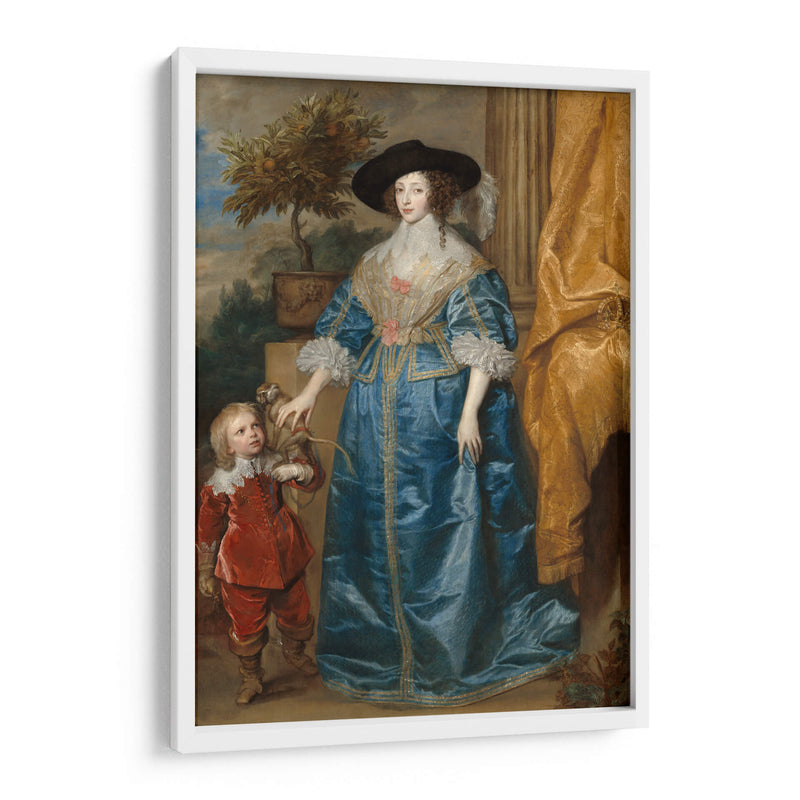 La reina Enriqueta María con sir Jeffrey Hudson y un mono - Anton van Dyck | Cuadro decorativo de Canvas Lab