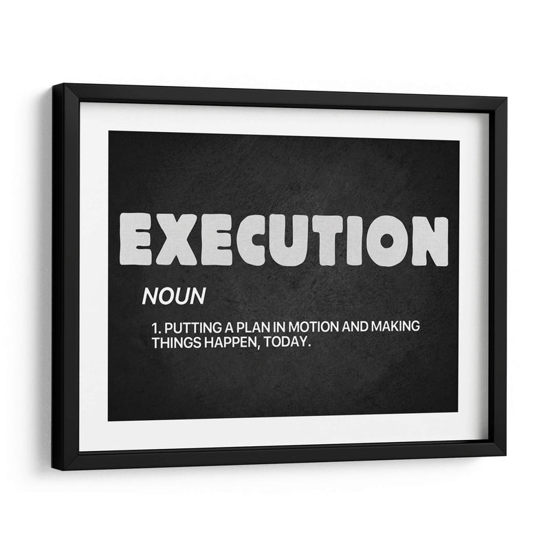 Execution, noun | Cuadro decorativo de Canvas Lab