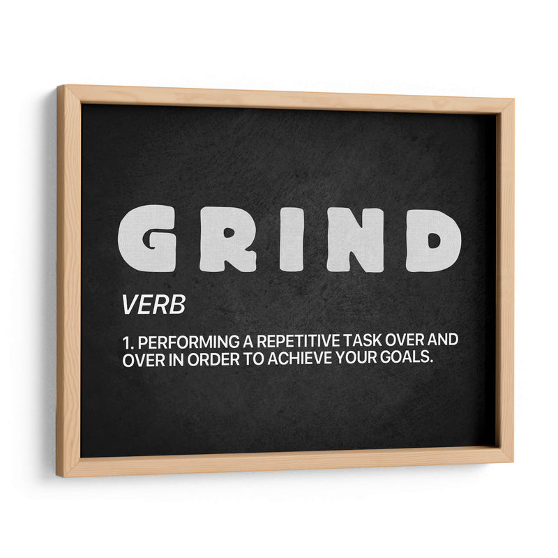 Grind, noun | Cuadro decorativo de Canvas Lab
