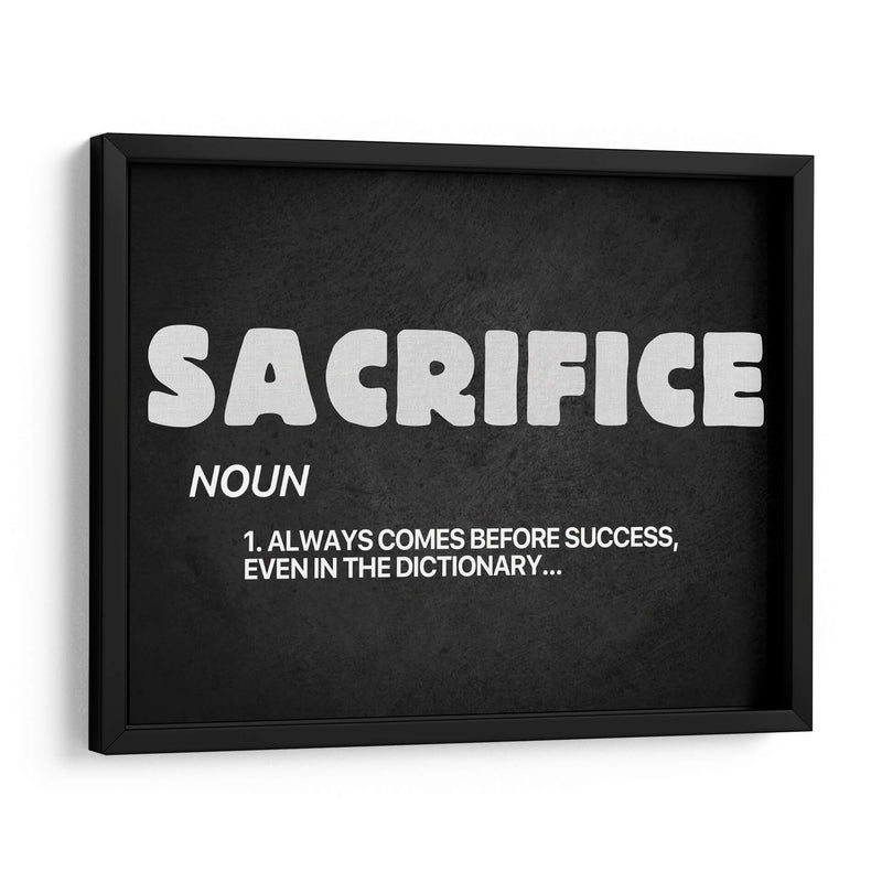 Sacrifice, noun | Cuadro decorativo de Canvas Lab