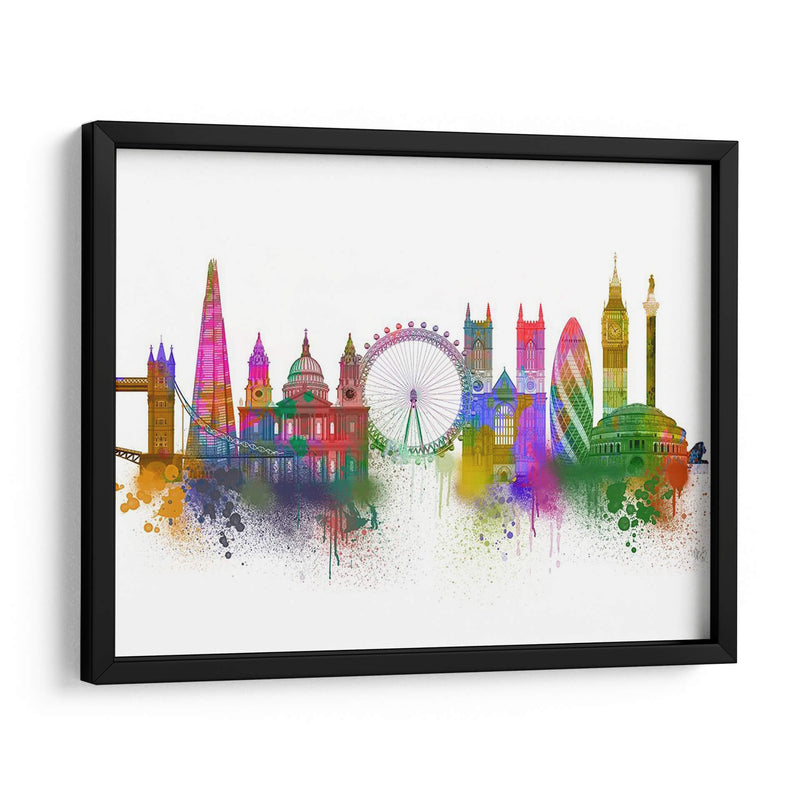 Londres Skyline Rainbow Bright - Fab Funky | Cuadro decorativo de Canvas Lab