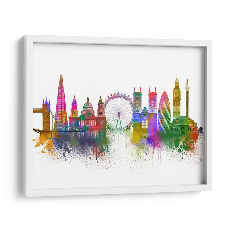 Londres Skyline Rainbow Bright - Fab Funky | Cuadro decorativo de Canvas Lab