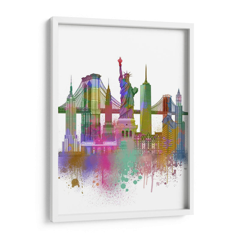New York Skyline Rainbow Bright II - Fab Funky | Cuadro decorativo de Canvas Lab