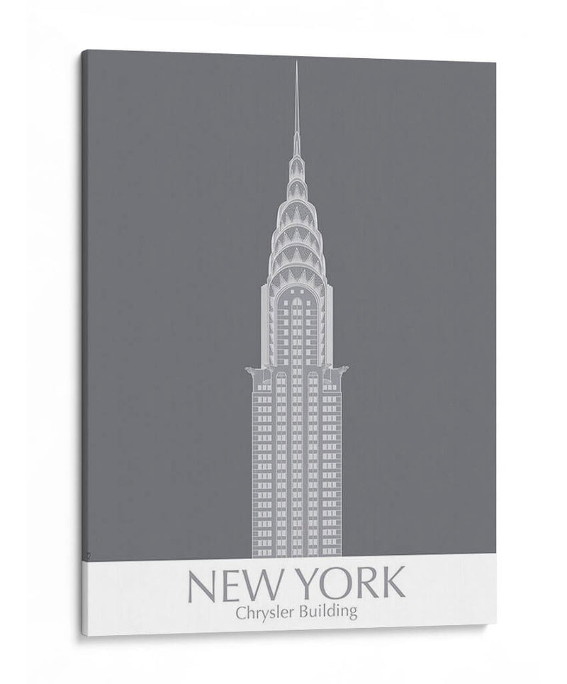 New York Chrysler Building Monochrome - Fab Funky | Cuadro decorativo de Canvas Lab