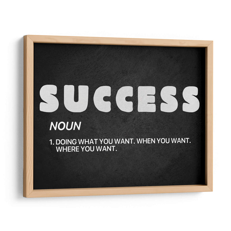 Success, noun | Cuadro decorativo de Canvas Lab