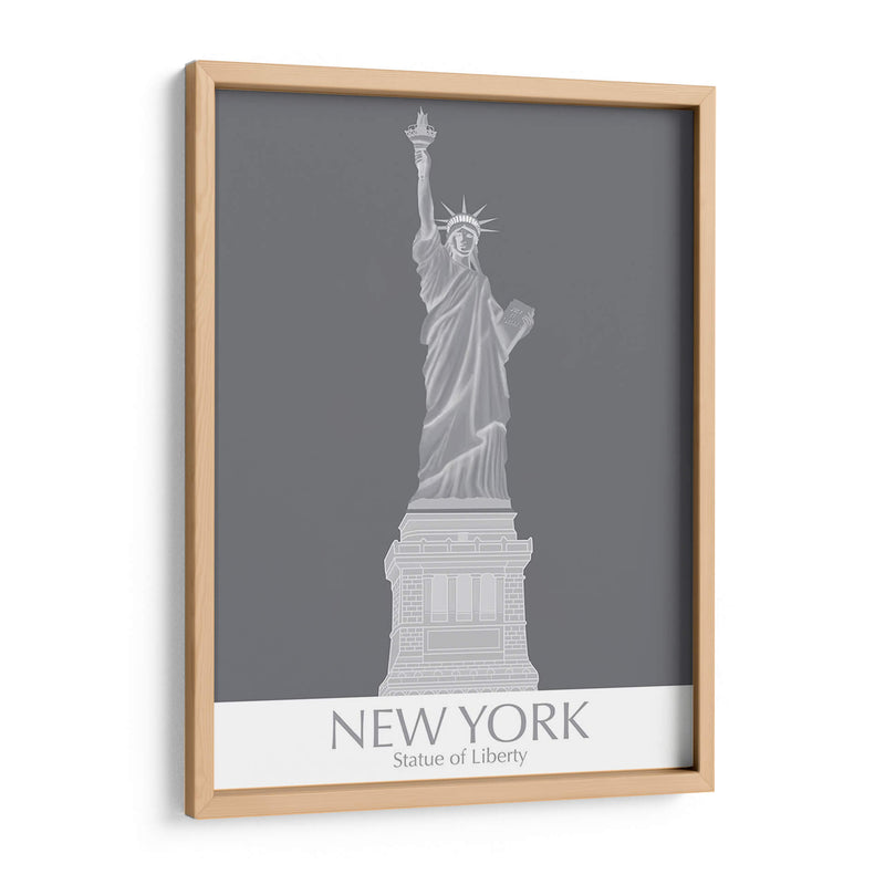 Estatua De Nueva York De Liberty Monochrome - Fab Funky | Cuadro decorativo de Canvas Lab