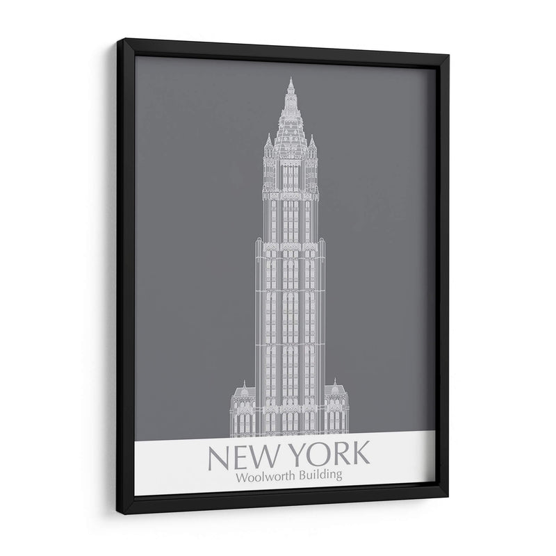 Nueva York Woolworth Building Monochrome - Fab Funky | Cuadro decorativo de Canvas Lab