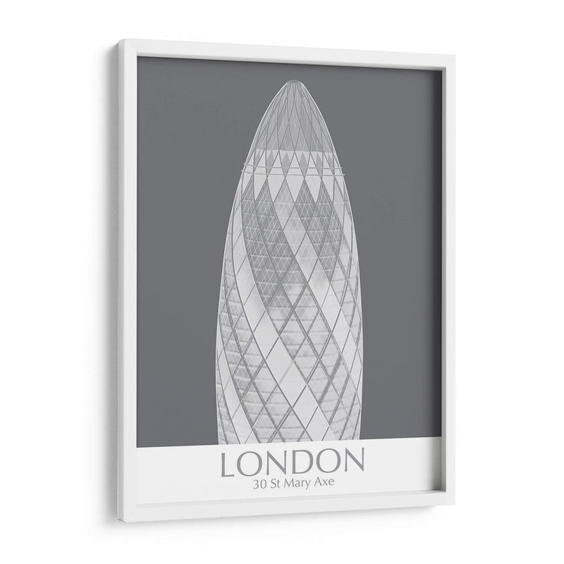 London Gerkin Monochrome - Fab Funky | Cuadro decorativo de Canvas Lab