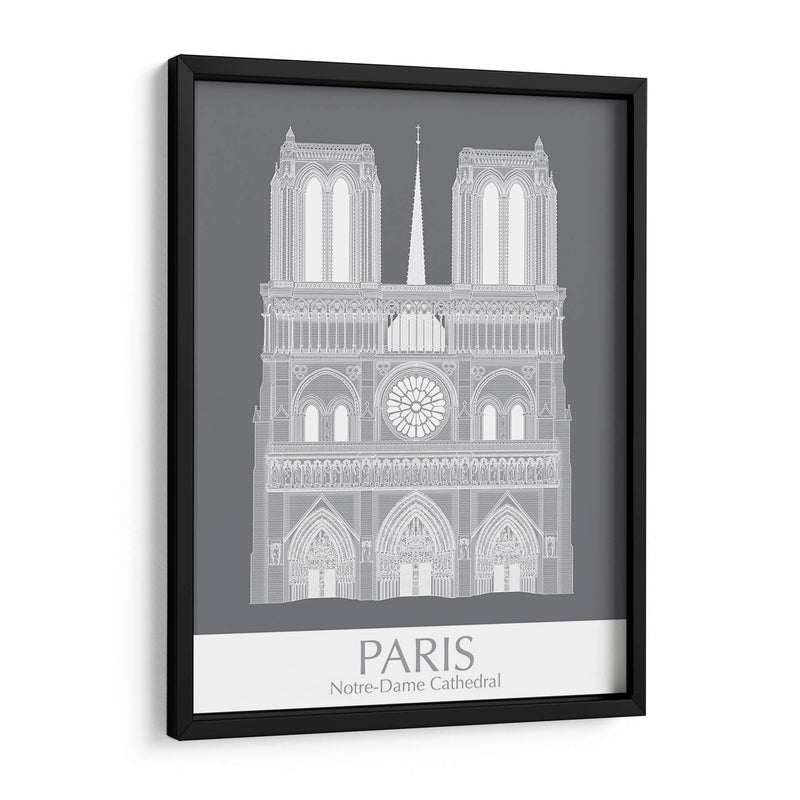 Paris Notre Dame Monocromo - Fab Funky | Cuadro decorativo de Canvas Lab