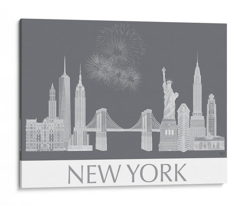 New York Skyline Monochrome - Fab Funky | Cuadro decorativo de Canvas Lab
