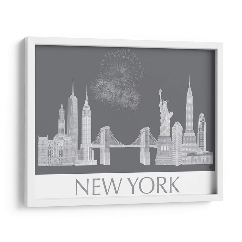 New York Skyline Monochrome - Fab Funky | Cuadro decorativo de Canvas Lab