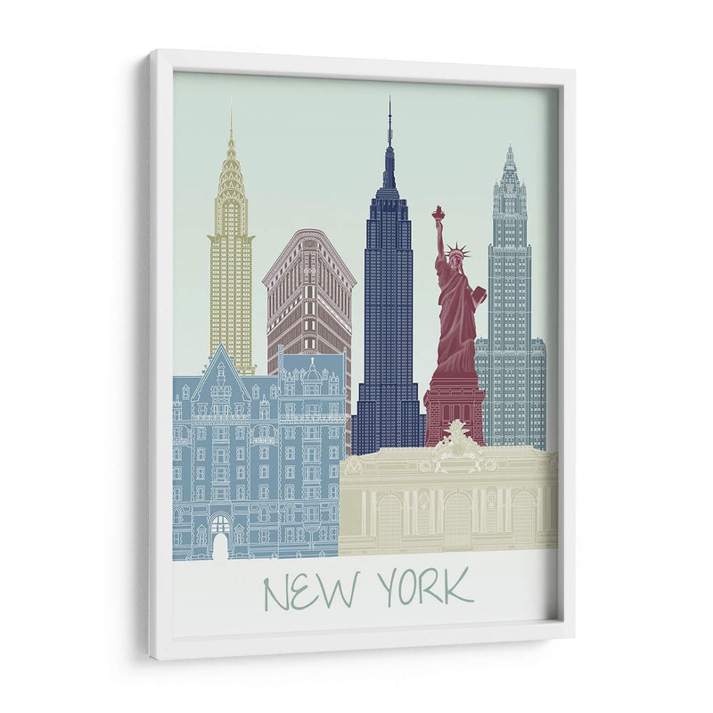 Horizonte De Nueva York II - Fab Funky | Cuadro decorativo de Canvas Lab