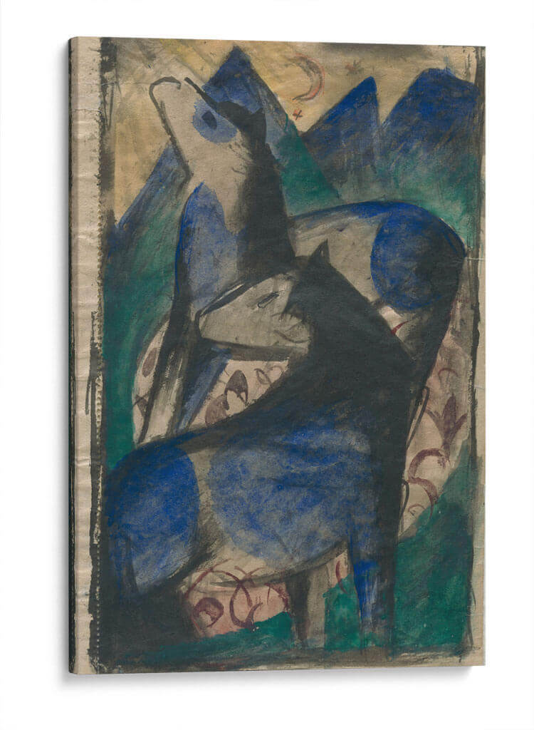 Dos caballos azules - Franz Marc | Cuadro decorativo de Canvas Lab