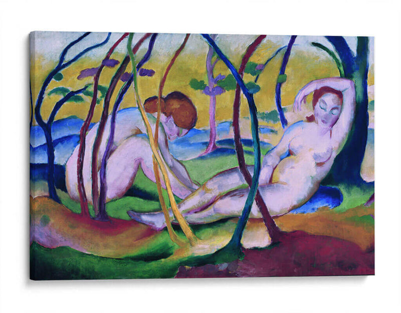 Desnudos en los árboles - Franz Marc | Cuadro decorativo de Canvas Lab