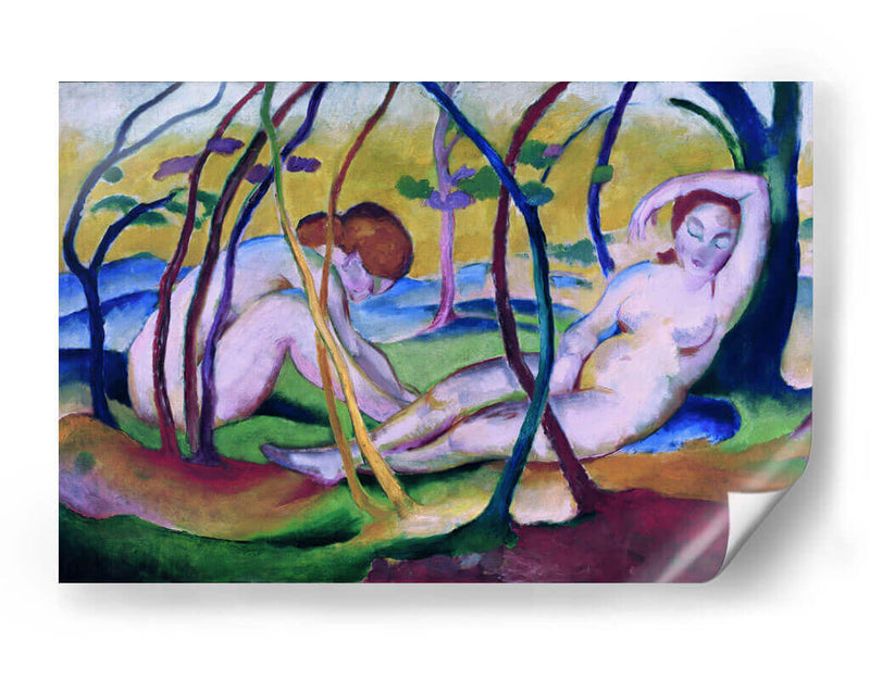 Desnudos en los árboles - Franz Marc | Cuadro decorativo de Canvas Lab