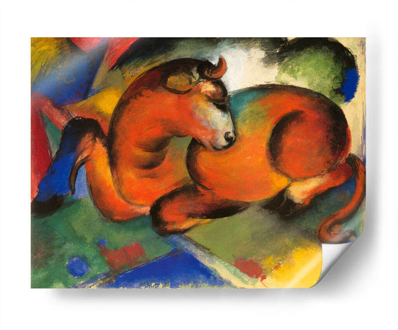 Toro rojo - Franz Marc | Cuadro decorativo de Canvas Lab