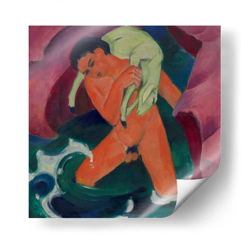 El buen pastor (niño con cordero) - Franz Marc | Cuadro decorativo de Canvas Lab