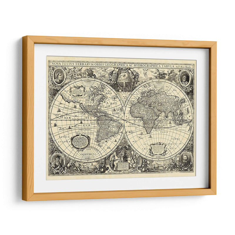 Mapa Del Mundo De La Vendimia | Cuadro decorativo de Canvas Lab