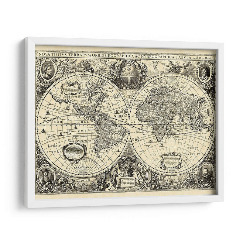 Mapa Del Mundo De La Vendimia | Cuadro decorativo de Canvas Lab